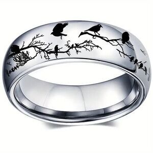 Elegant Silver Bird Design Ring